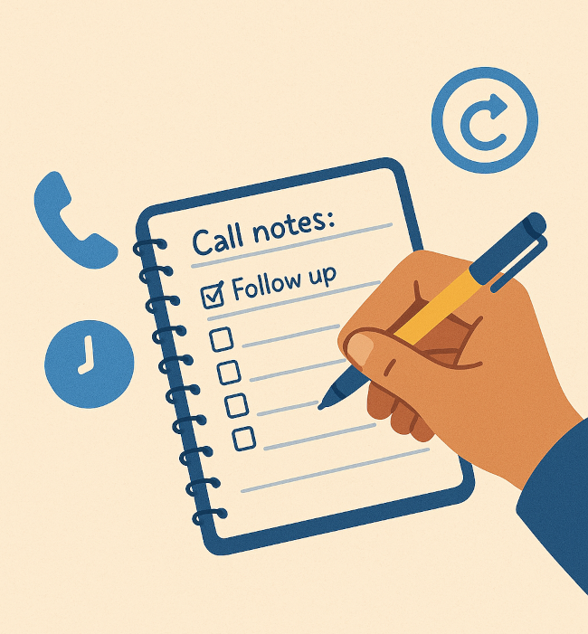 Sales professional using app