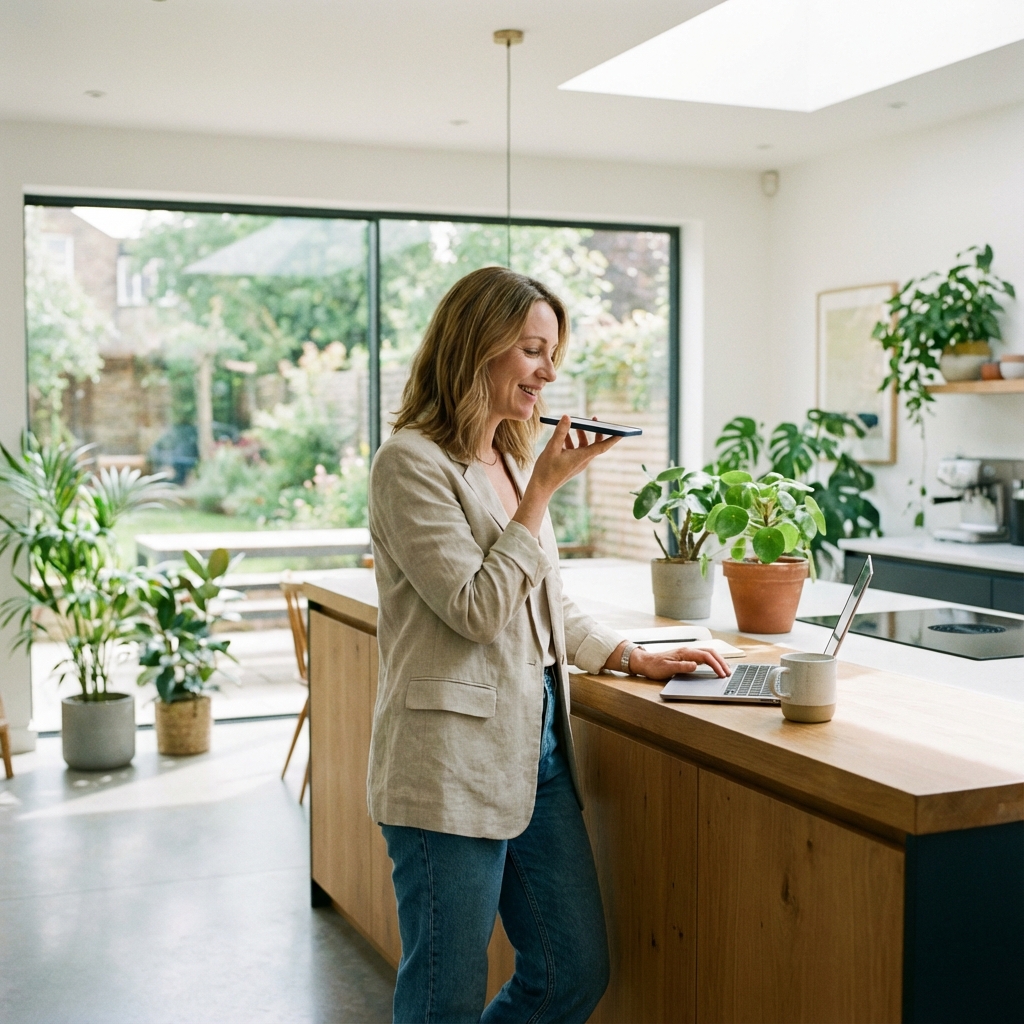 Person speaking into phone
